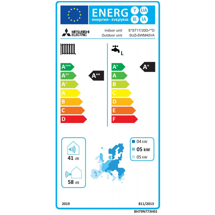 luft til vand varmepumpe Mitsubishi – Ecodan SUZ-SWM40VA Hydrobox-2