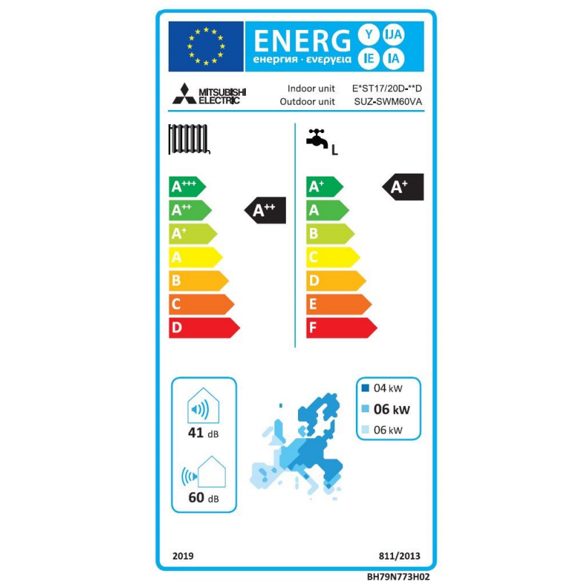 luft til vand varmepumpe Mitsubishi – Ecodan SUZ-SWM60VA Hydrobox-2