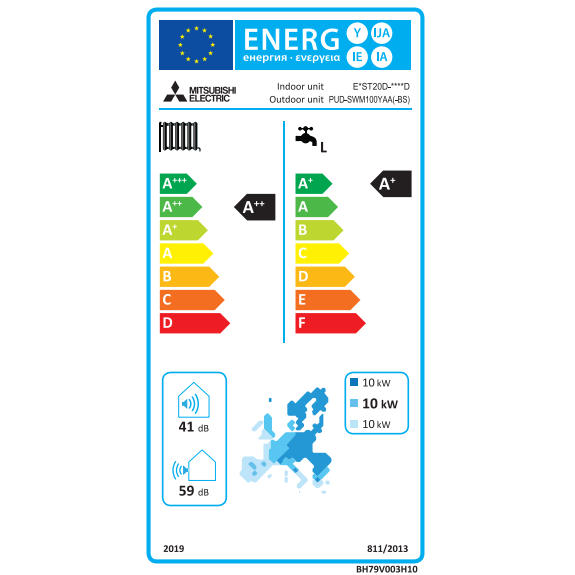 luft til vand varmepumpe Mitsubishi – Ecodan PUD-SWM100YAA All In One-2